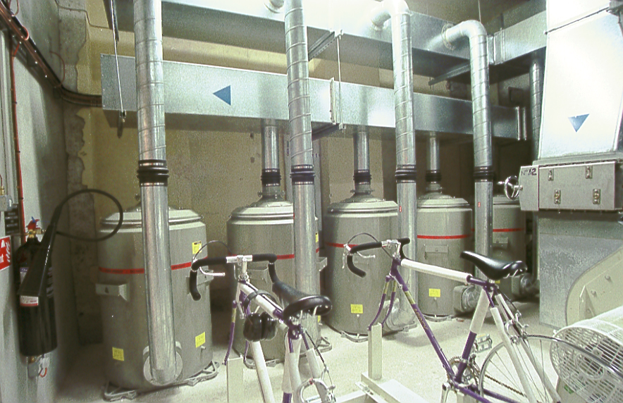 Inverness Bunker-Air supply Bikes in ventalation room